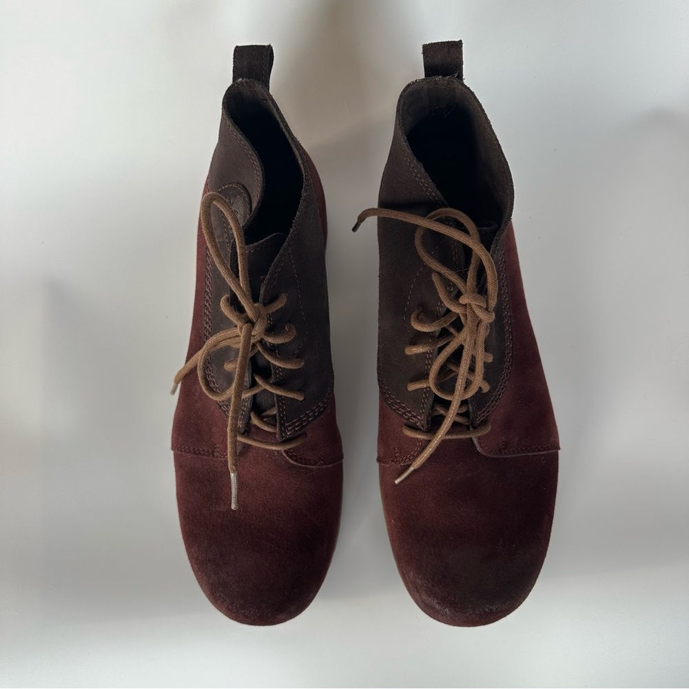 Sorel Greely Men 13 Boots Brown Burgundy Chukka Ankle Suede Lace Up - Picture 8 of 11